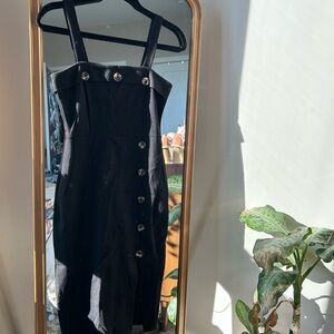 Stylish Black Button-Down Dress